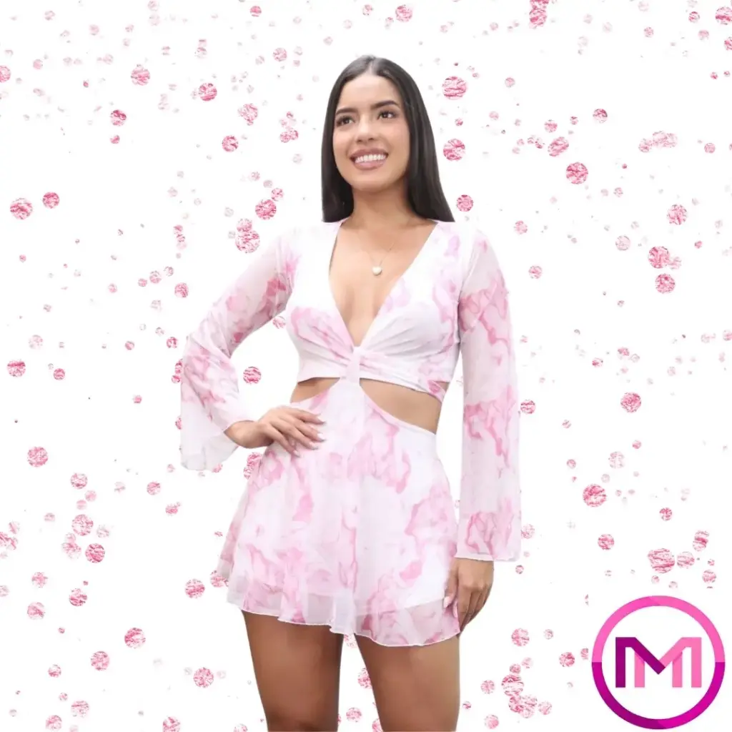 Conjunto falda manga larga causal